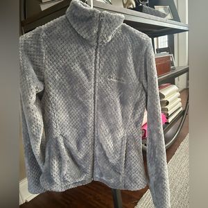 Gray, Columbia fleece jacket